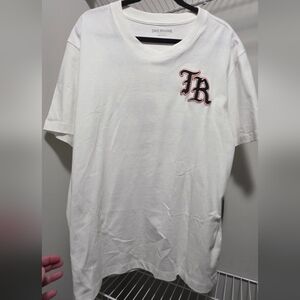 True Religion White Short Sleeve Tee with Black Logo